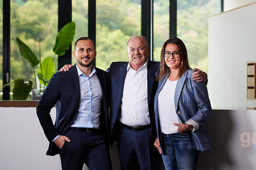 Mitglieder der Gründerfamilie Garcia im Empfangsbereich